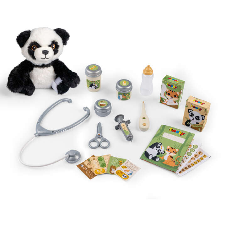 Smoby Tierarzt Klinik mit Panda Kuscheltier